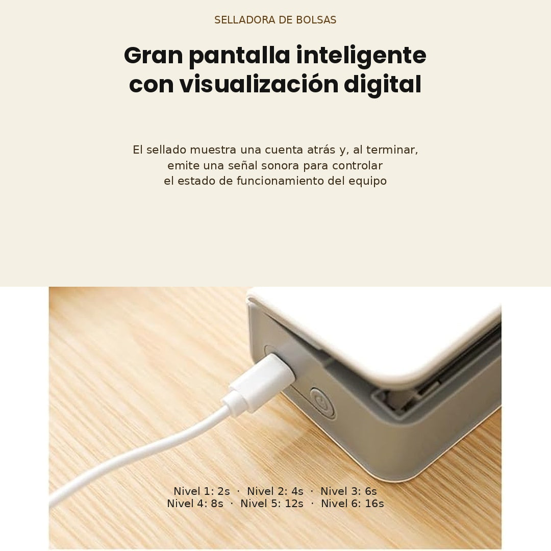 Mini sellador magnético de bolsas