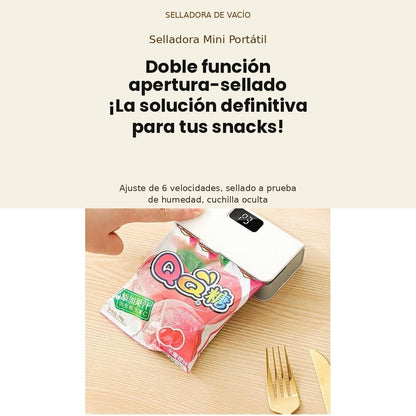 Mini sellador magnético de bolsas