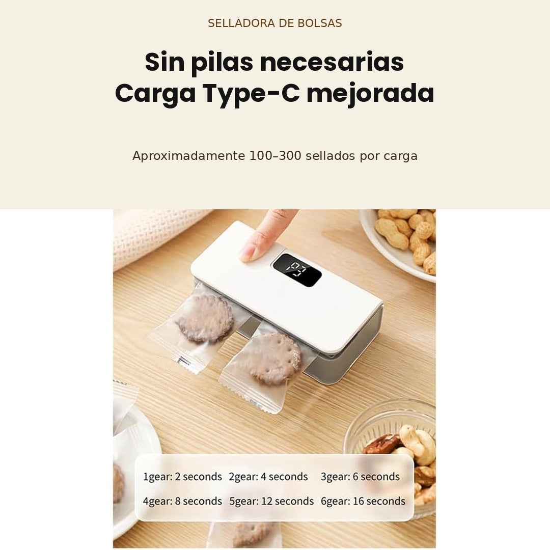 Mini sellador magnético de bolsas